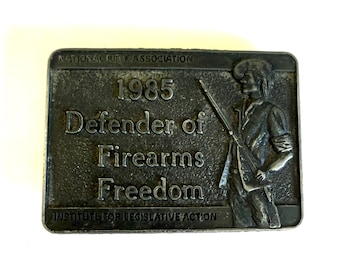 1985 Verteidiger der Schusswaffen Freiheit, Vintage Gürtelschnalle