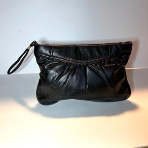 1980’s Black Faux Leather Vintage Clutch