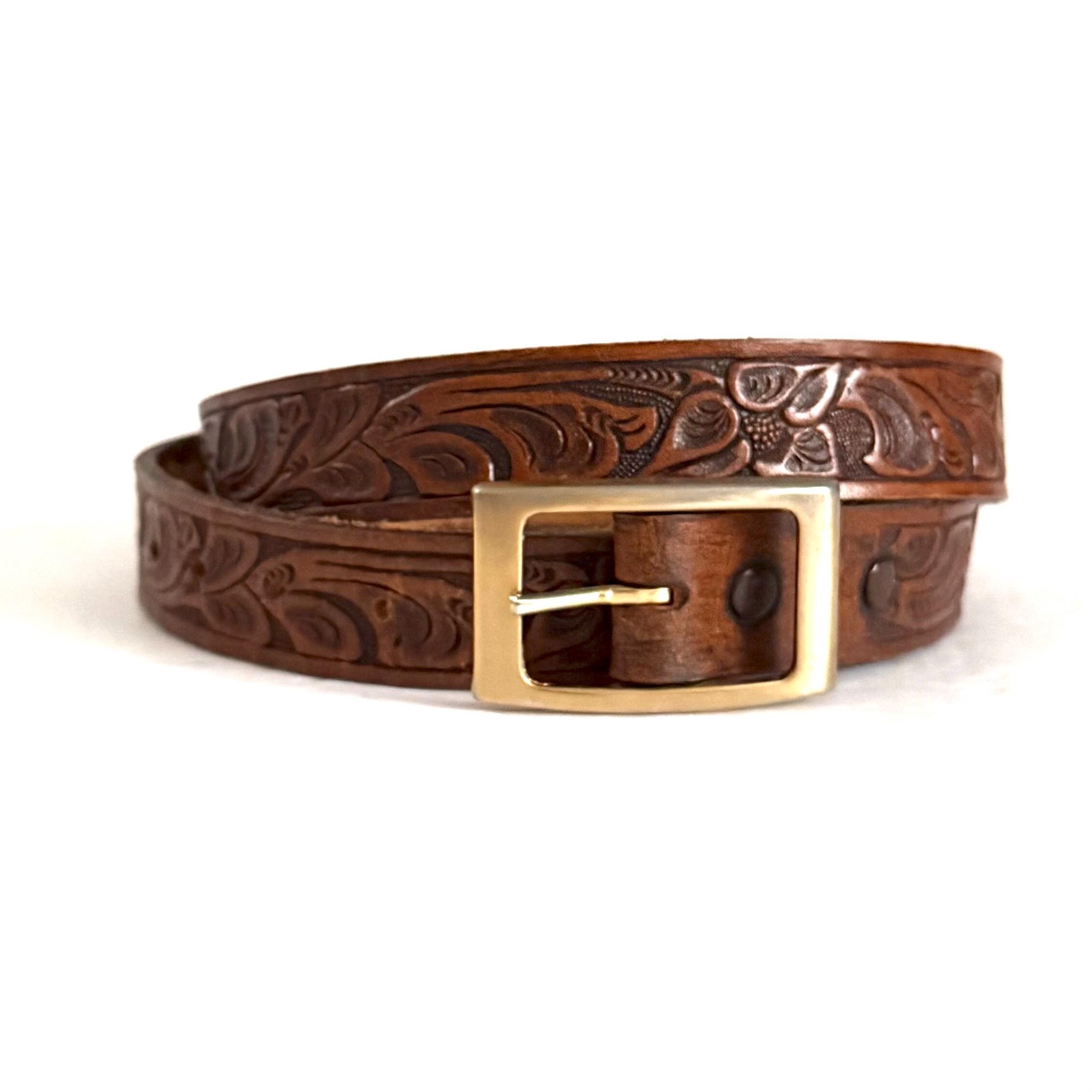 Kristyn Chambers orange suede longhorn belt. Custom made by Chisholms Old West Leather. I main image 4