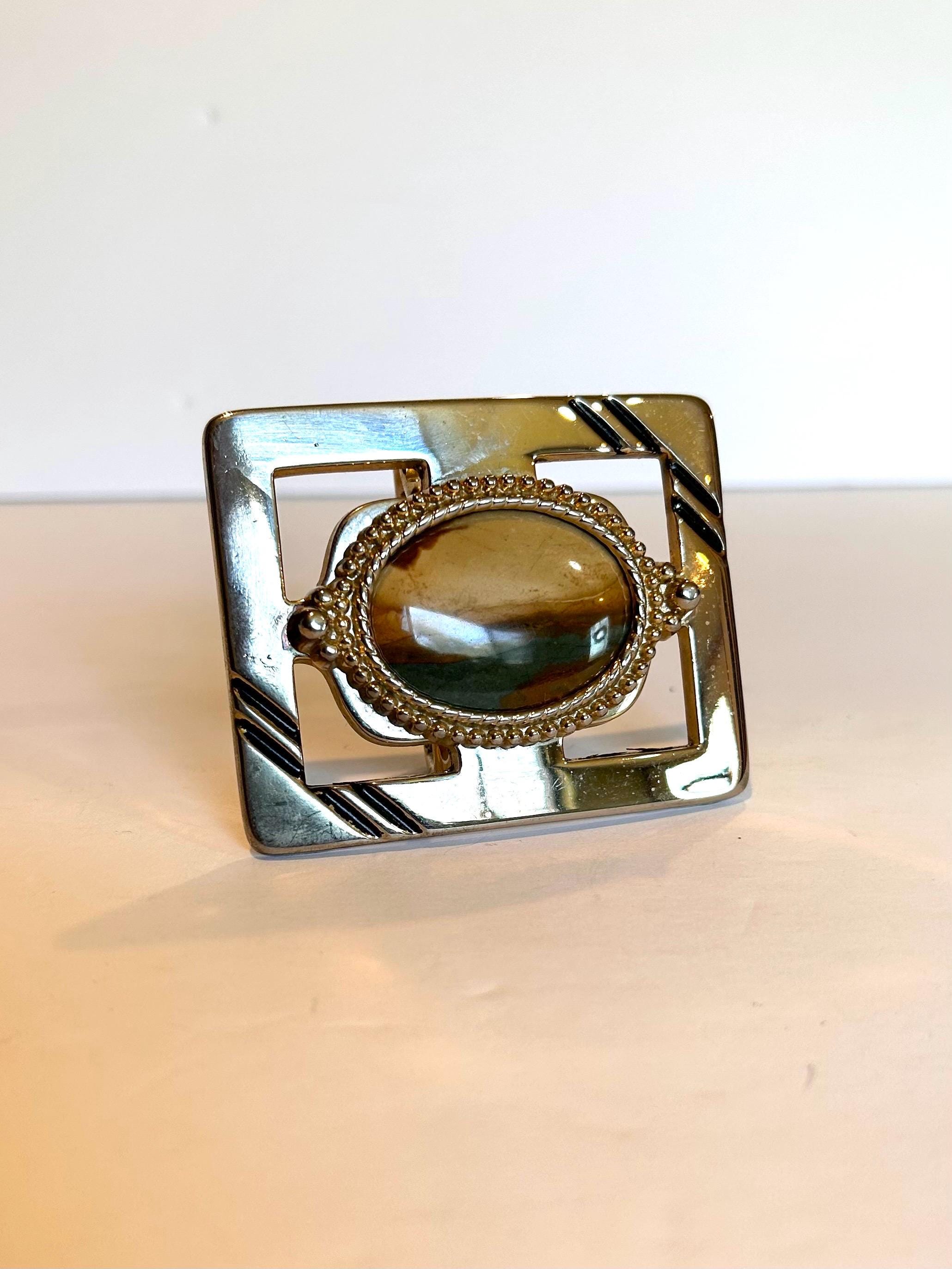 Agate Geometric Western Vintage Belt Buckle - Etsy Israel display picture 2