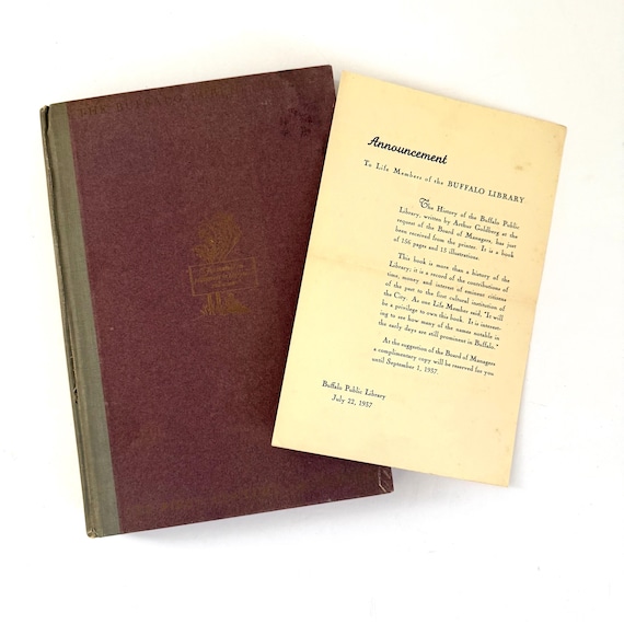 The Buffalo Public Library, Commemorating its First Century of Service to the Citizens of Buffalo 1937-1936 Vintage Book by Arthur Goldberg