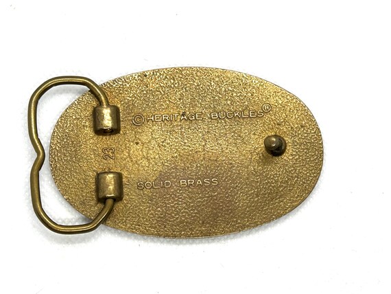 Fire Engine Ladder Truck Solid Brass Vintage Belt… - image 4