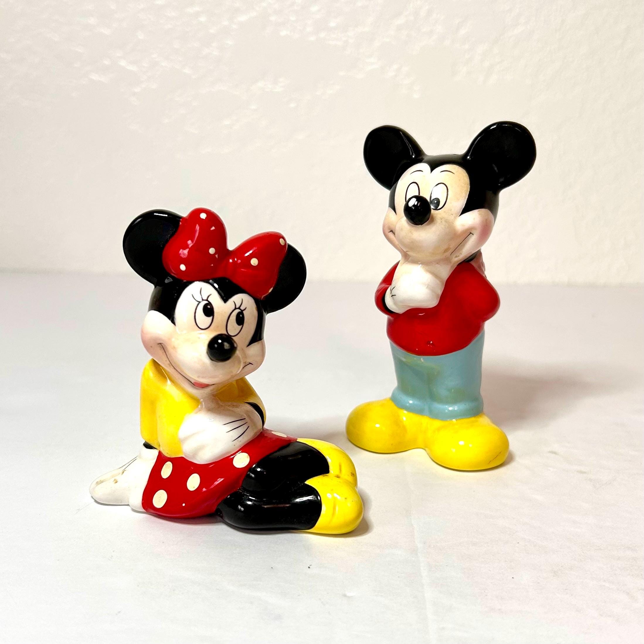 Saleiros e pimenteiros vintage Mickey e Minnie Mouse