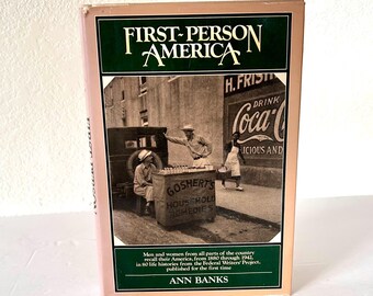 Libro vintage de tapa dura "First-Person America" de 1980 de Ann Banks