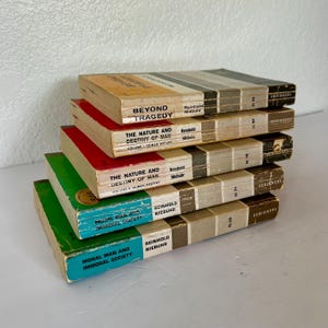 1960&#39;s Set of 5 Reinhold Niebuhr Vintage Books, A Study of Human Destiny from the Perspective of Christian Faith