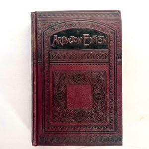1880er Jahre Antike &quot;Die poetischen Werke von John Milton mit einer Skizze seines Lebens - Unglaublicher viktorianischer Deckel.&quot;