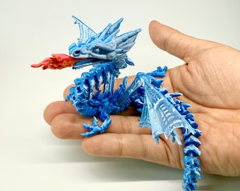 Articulated 3D Printed Mech Dragon | Poseable Fidget Toy | Eco-Friendly PLA Fantasy Gift | Stress Relief Desk Decor | Cyberpunk Collectible