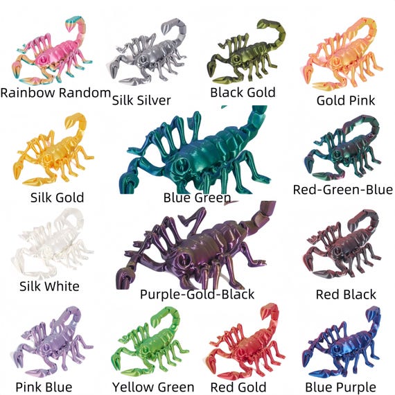 Articulated Scorpion Fidget Toy | 3D Printed Flexible Insect