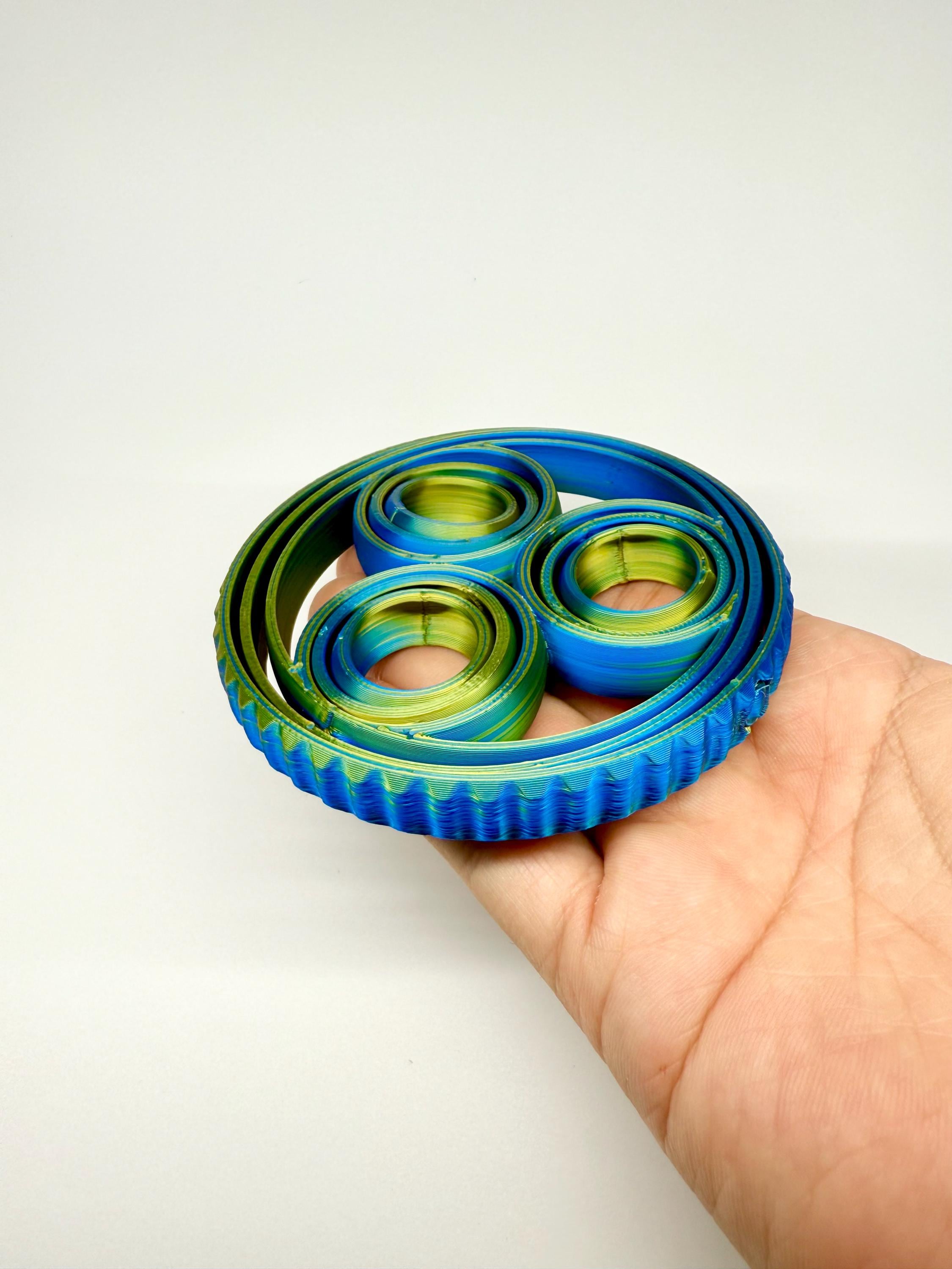 Nested Rings Fidget Toy 3D Printed Infinite Loop Fidget Toy, Kinetic Desk Sculpture,nested ...