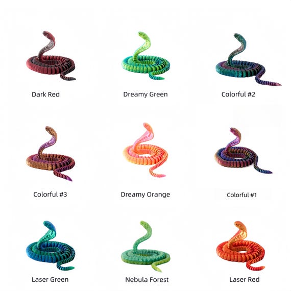 Modello Di Serpente Stampato In 3D Super Grande, 120,7 Cm, Denti Mobili Statuette Lacertid Animali Articolari Sollievo Dallo Stress Irrequietezza Da Agitare Giocattoli Adhd Regali Fantasy A 0 4