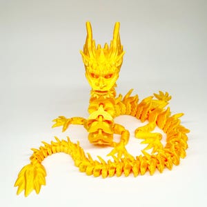 Gelenk 3D gedruckter Dragon Fidget Spielzeug | Flexibel Posierbare PLA Schreibtisch Dekoration | Umweltfreundlicher Stressabbau Fantasy Geschenk