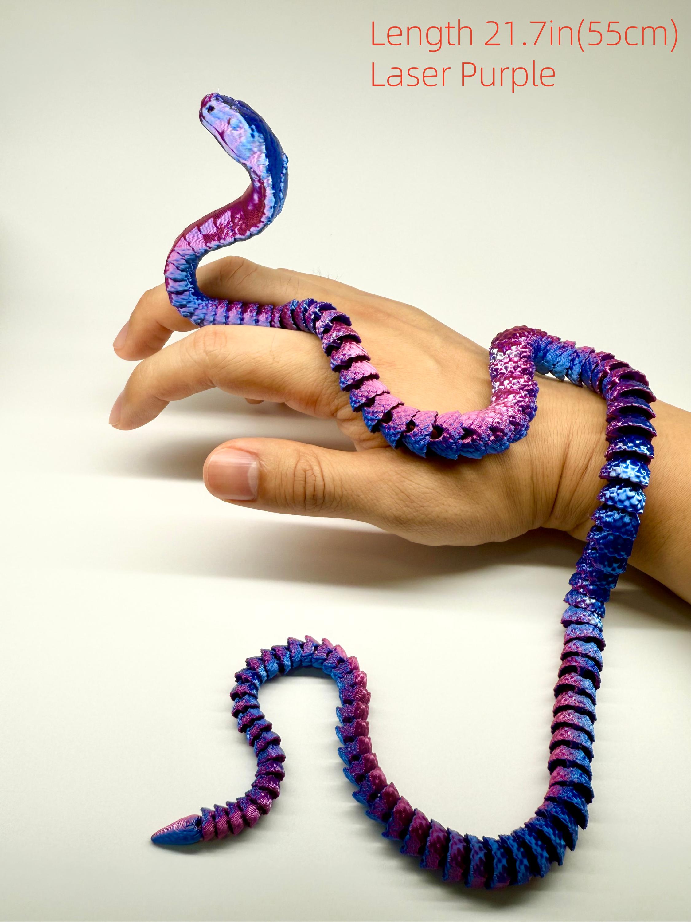 Joycabin Giocattolo di serpente stampato 3D, Pasqua 3D, uovo di serpente stampato 3D, uova di serpente, uova di serpente, animali stampati 3D, per bambini, regali di scrivania (Blu Verde