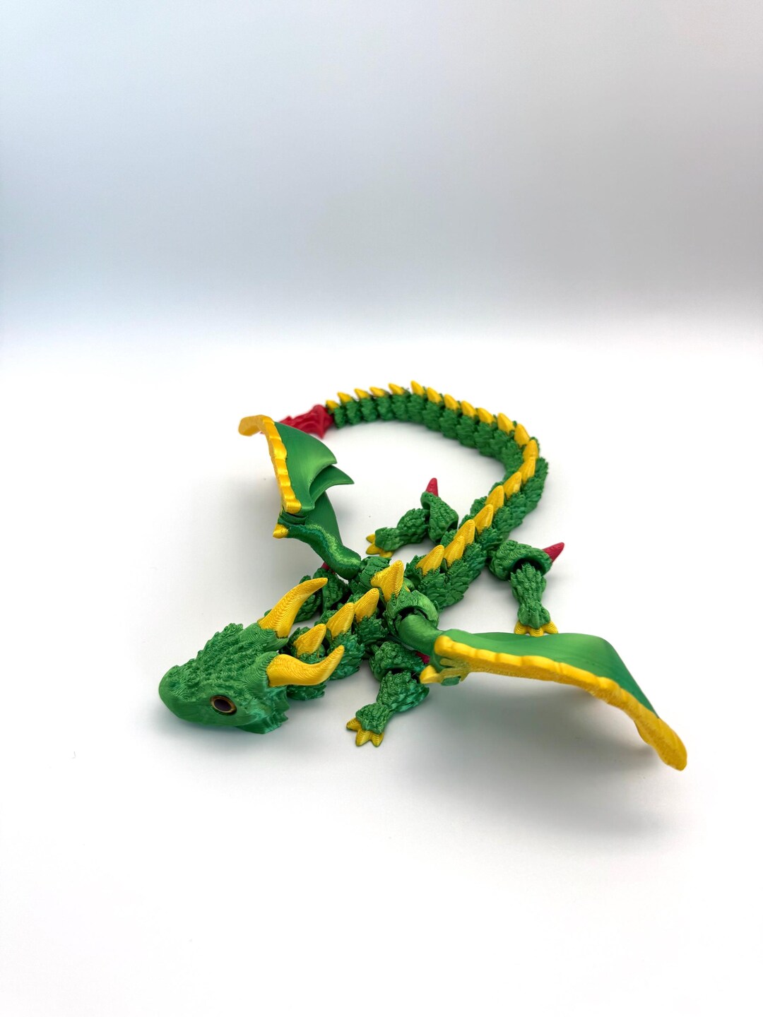 Feget 3D Printed Winged Crystal Chiness Dragon, Articulated Fidget Toy, Viper ...