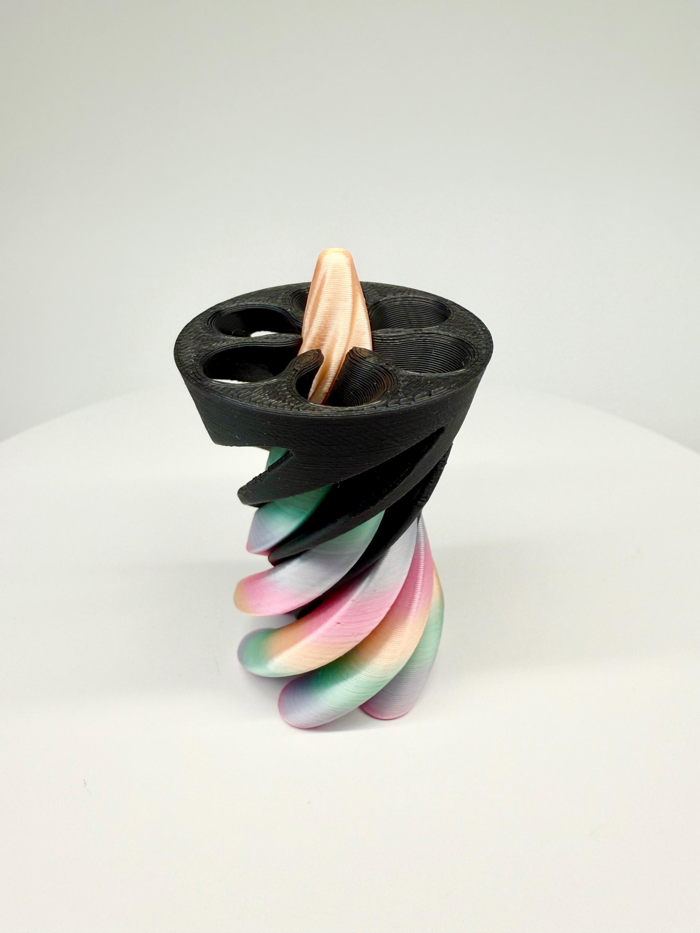 3D Printed Spiral Fidget Toy | Stackable Stress Relief Cone | Gradient ...