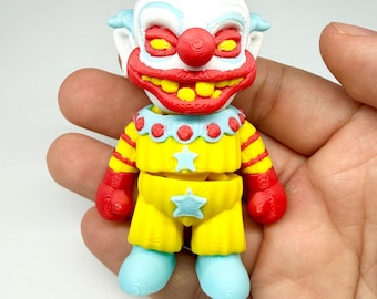 Scary Clown Ornament | 3D Printed Multi Color Circus Pendant | Spooky Bag Charm | Halloween Car Mirror Accessory | Goth Gift