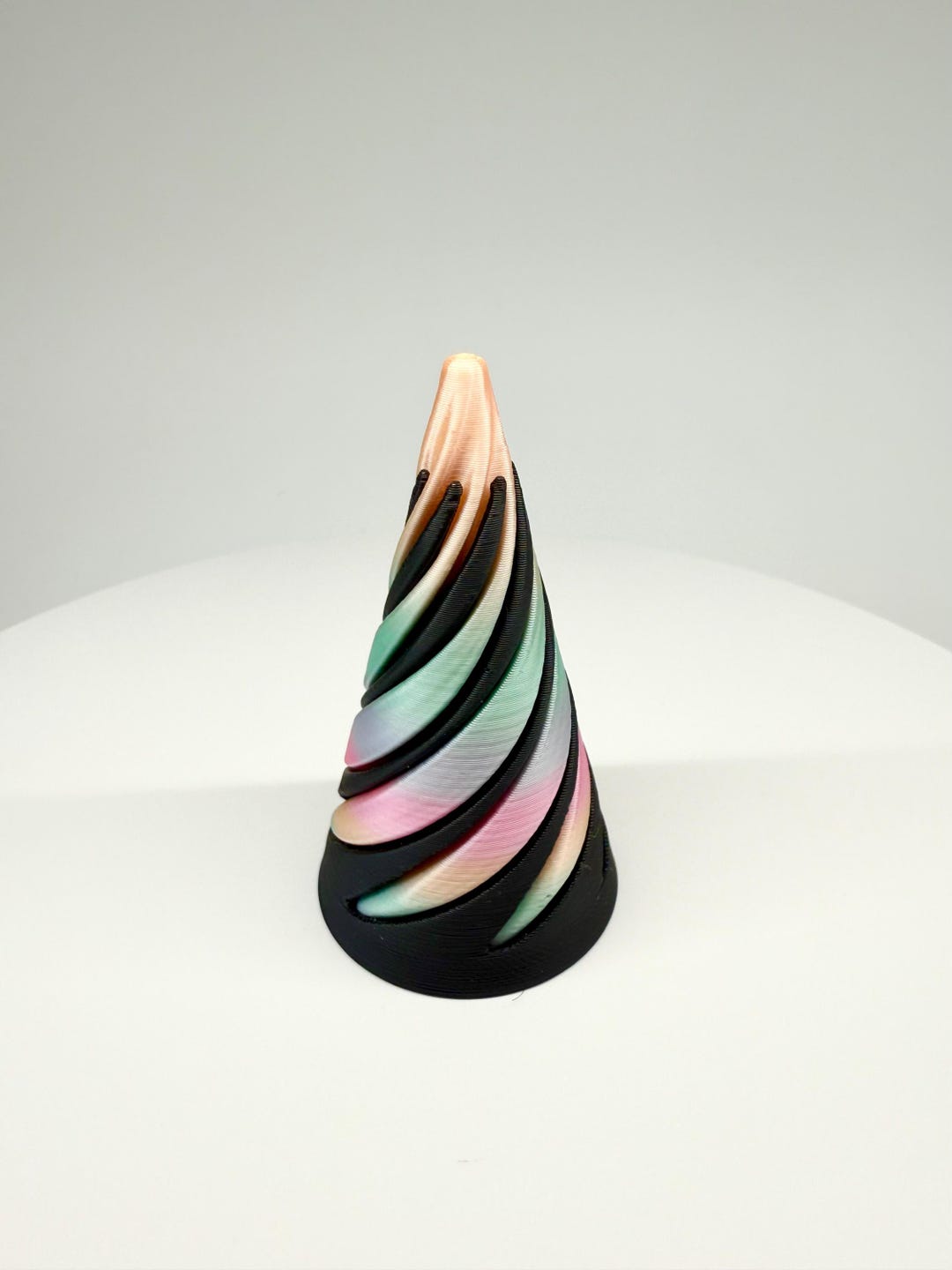 3D Printed Spiral Fidget Toy | Stackable Stress Relief Cone | Gradient ...