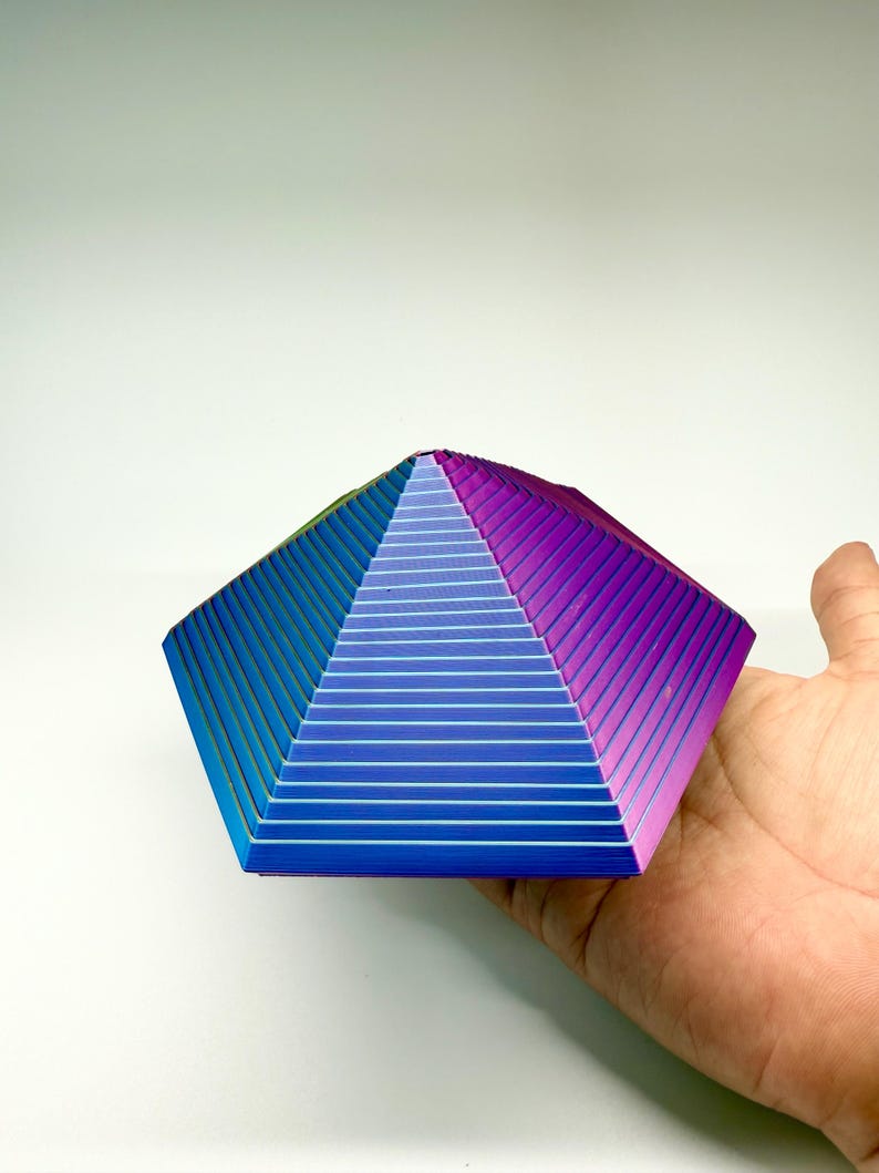 Heagonal Fidget 3D Printed Hexagonal Fidget Toy | Spiral Optical Illusion Stress Relief ...