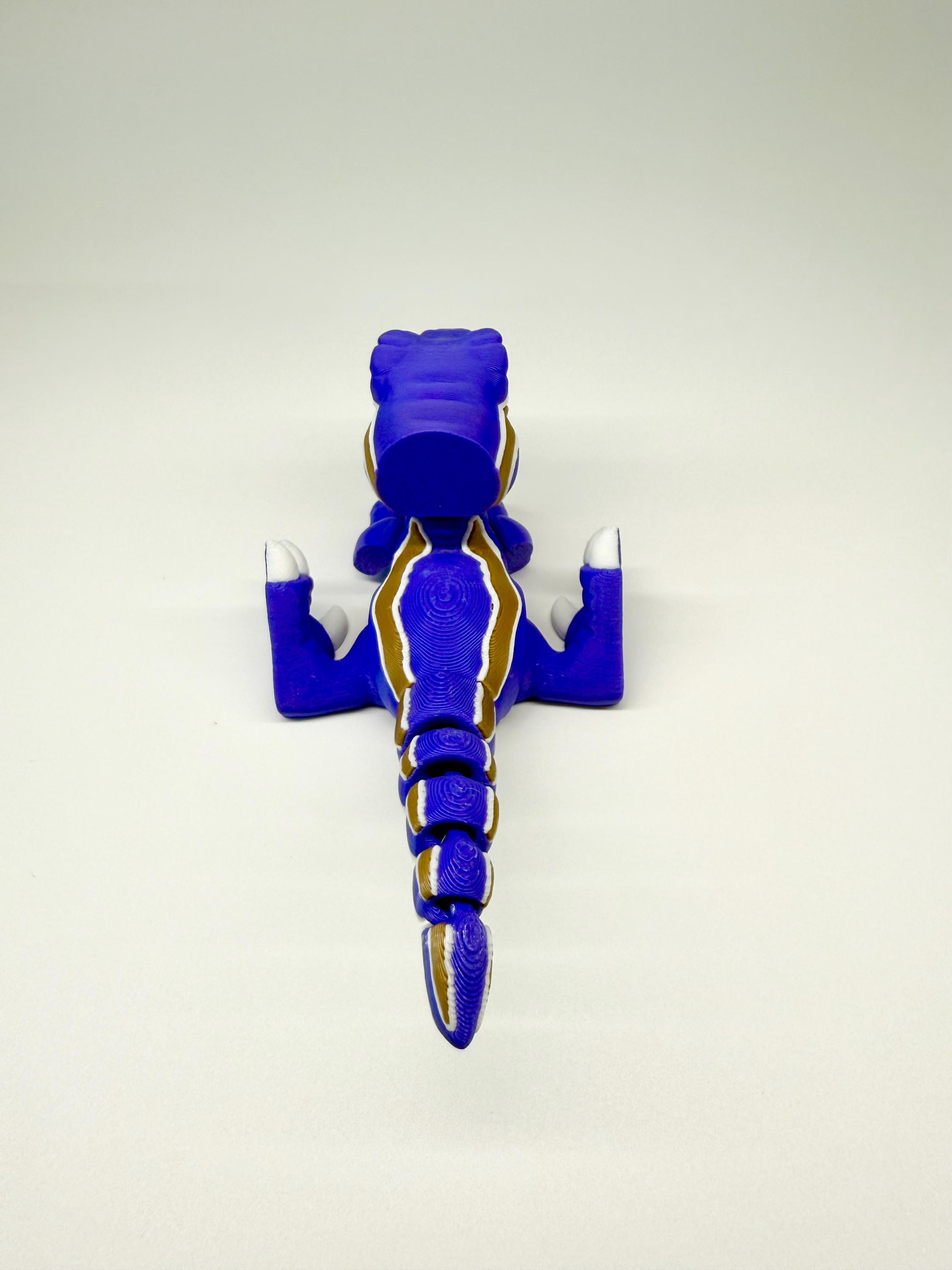 Posable Raptor Articulated Raptor Dinosaur Fidget Toy, 3D Printed Posable Velociraptor ...