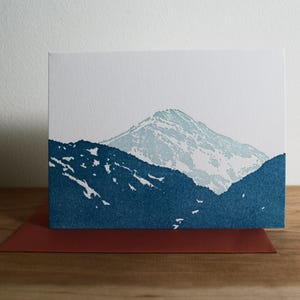 Cartão de felicitações com impressão tipográfica Lone Peak