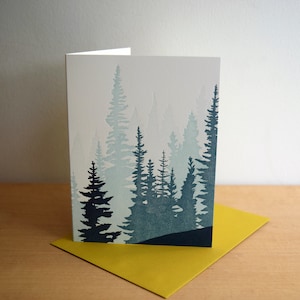 Pacific Northwest Forest Letterpress Card