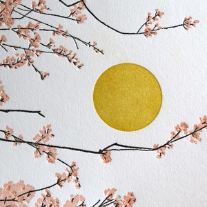 Cherry Blossoms, Letterpress Greeting Card image 2