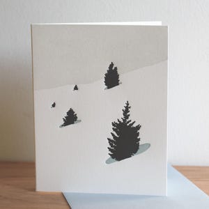 Carte typographique Timberline Forest, carte pour les fêtes