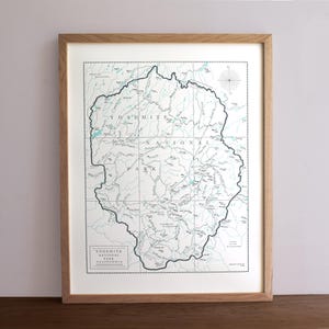 Parc national de Yosemite, carte typographique, art mural, impression sans cadre