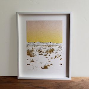 High Desert Winter Letterpress Unframed Print image 1