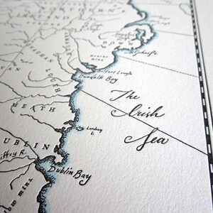 Ireland, Letterpress Printed Map, Wall Art Print image 3