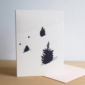 Timberline Forest Letterpress Card, Holiday Card