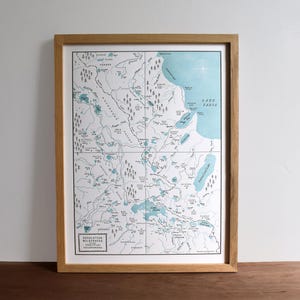 Carte Desolation Wilderness Lake Tahoe, impression typographique