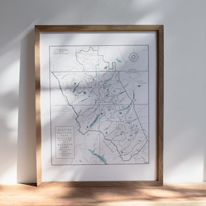 Mappa tipografica del Glacier National Park e del Waterton Lakes National Park