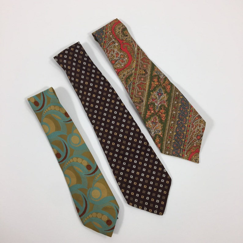 Vintage Liberty of London print /'Solid Gold/' branded wide tie