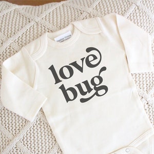 Love Bug baby love bug bodysuit newborn baby girl baby girl outfit newborn baby boy gender neutral baby neutral baby minimal image 1