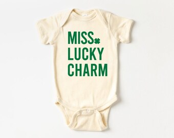 Baby Saint Patrick's Day bodysuit | baby st. Patrick's bodysuit | lucky charm | natural st. Patrick's shirt | minimal saint Patrick's shirt