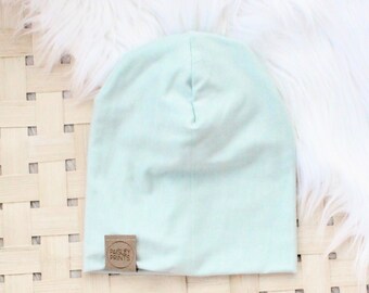 Neutral slouch baby beanie boy or girl | robins egg blue slouch | light weight slouch | mint slouch hat | baby slouch | toddler beanie