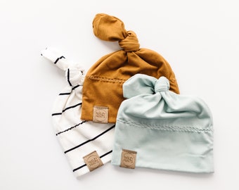 Baby knot hat | newborn baby hat | newborn boy hat | newborn girl hat | cute baby hat | knot baby hat | caramel baby hat | minimal baby