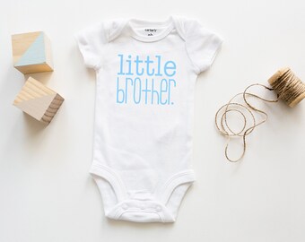 Seaside blue "little brother" | baby bodysuit | baby boy | newborn outfit | coming home set | baby gift | newborn baby boy | take home