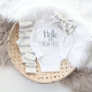 Gender surprise newborn hospital outfit gender neutral newborn outfit boy or girl surprise gender newborn outfit Hello I'm new here image 5