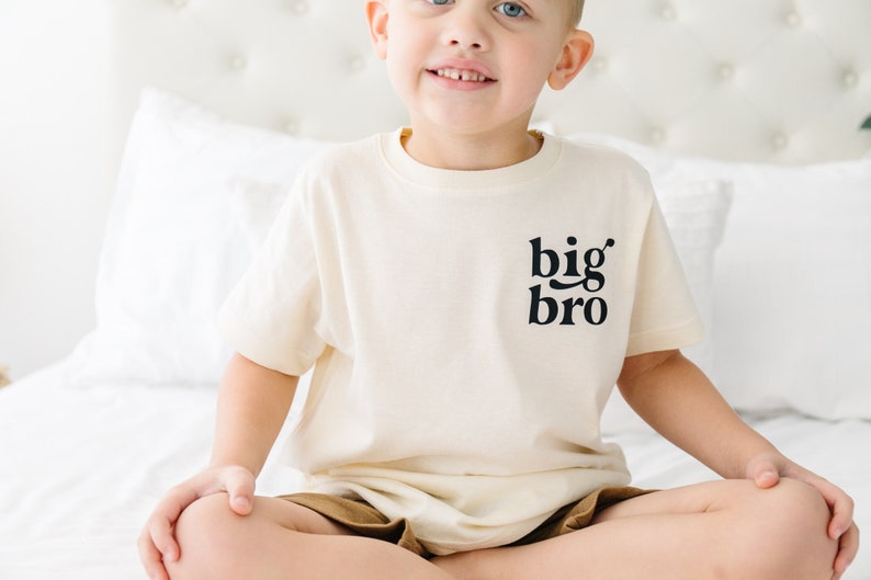 Natural Big brother shirt big brother shirt big brother t-shirt big bro big bro little bro minimal big brother shirt image 2