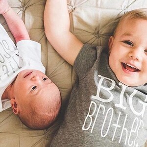 Big brother little brother new baby announcement brother shirts cute brother shirt big bro little bro brother t-shirts image 5