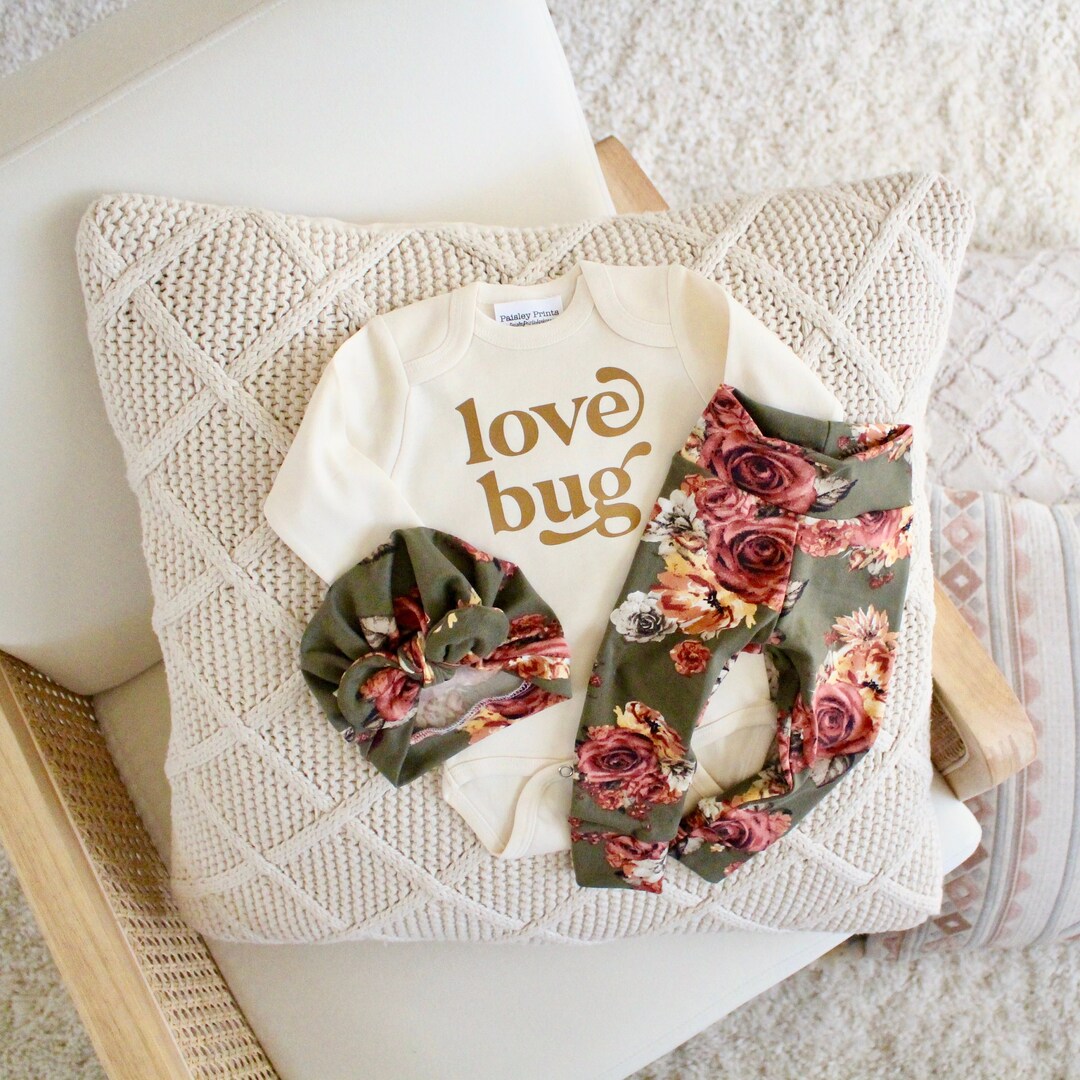 Newborn Baby Girl Outfit Baby Girl Outfit Babe Fall Floral Baby Outfit