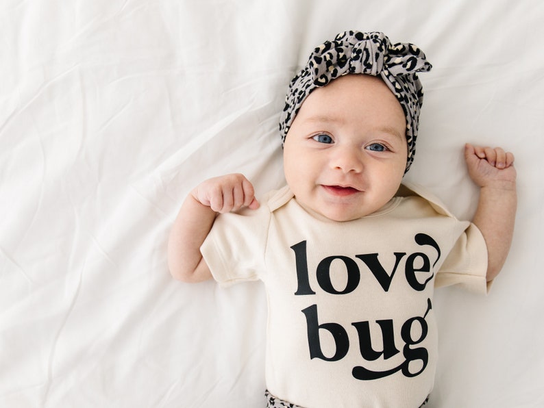 Love Bug baby love bug bodysuit newborn baby girl baby girl outfit newborn baby boy gender neutral baby neutral baby minimal image 3