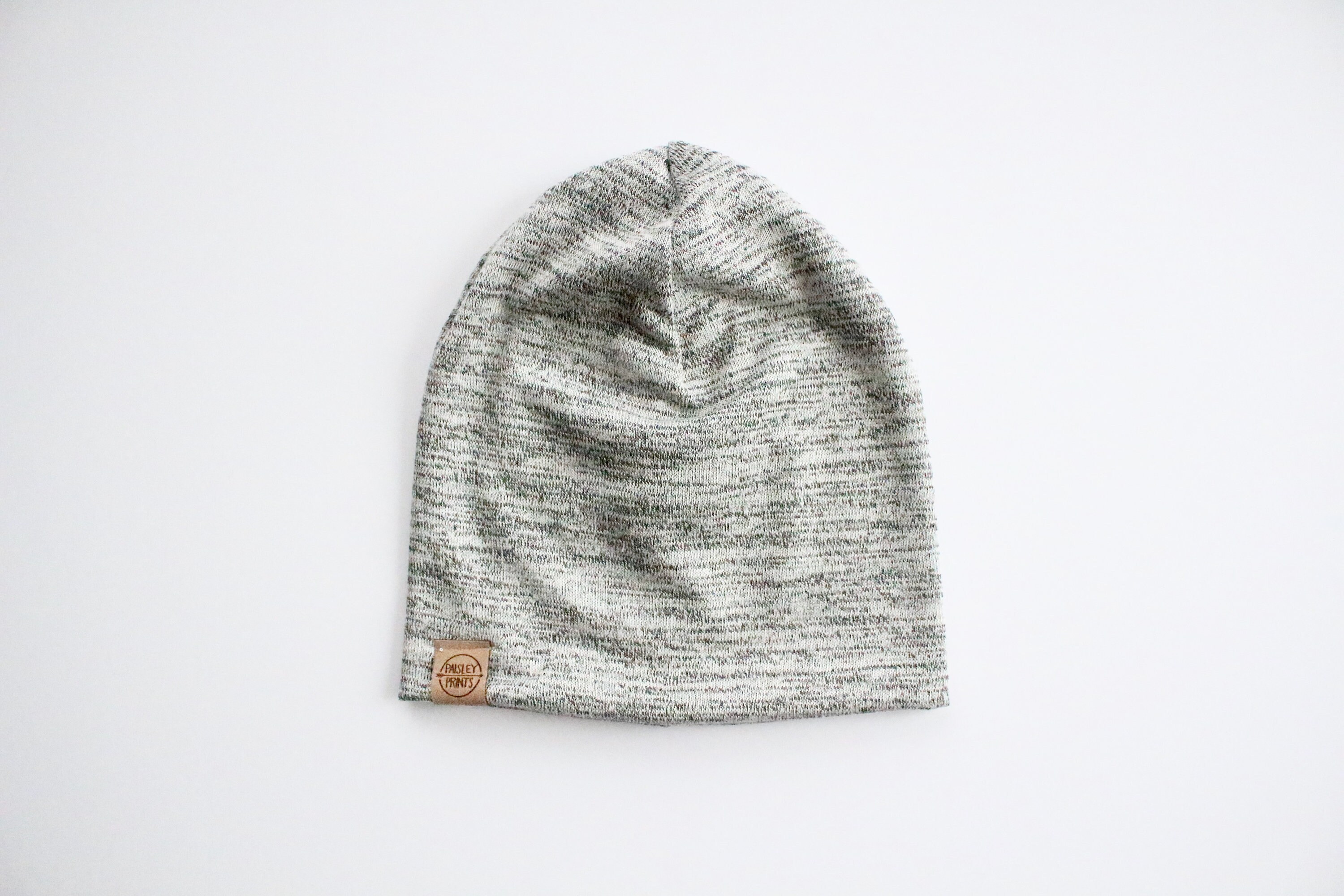 Slouch Beanie Grey Marble Neutral Baby 