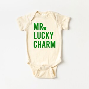 Chemise de la Saint-Patrick pour tout-petit bébé st. Body de Patrick porte-bonheur naturel Chemise de Patrick chemise minimaliste saint Patrick image 2