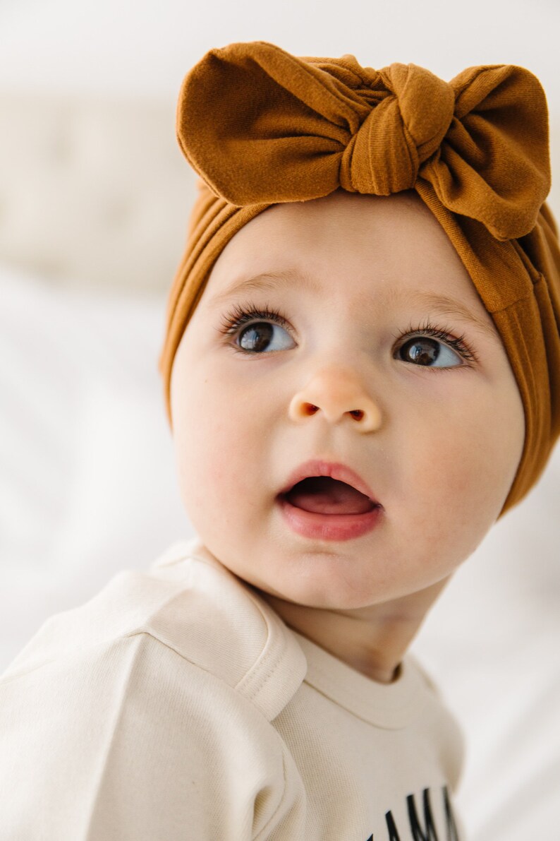 Baby Girl Turban Hat Caramel Baby Turban Fall Girl Turban Etsy