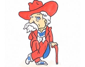 Colonel Reb - Ole Miss Water Color Print