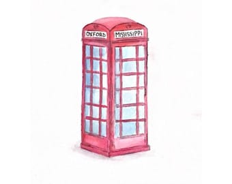 Telephone Booth - Ole Miss Print
