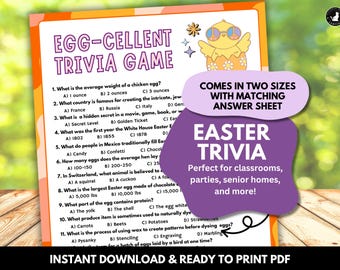 Printable Easter Trivia Game: Fun Spring Party Activity (PDF)