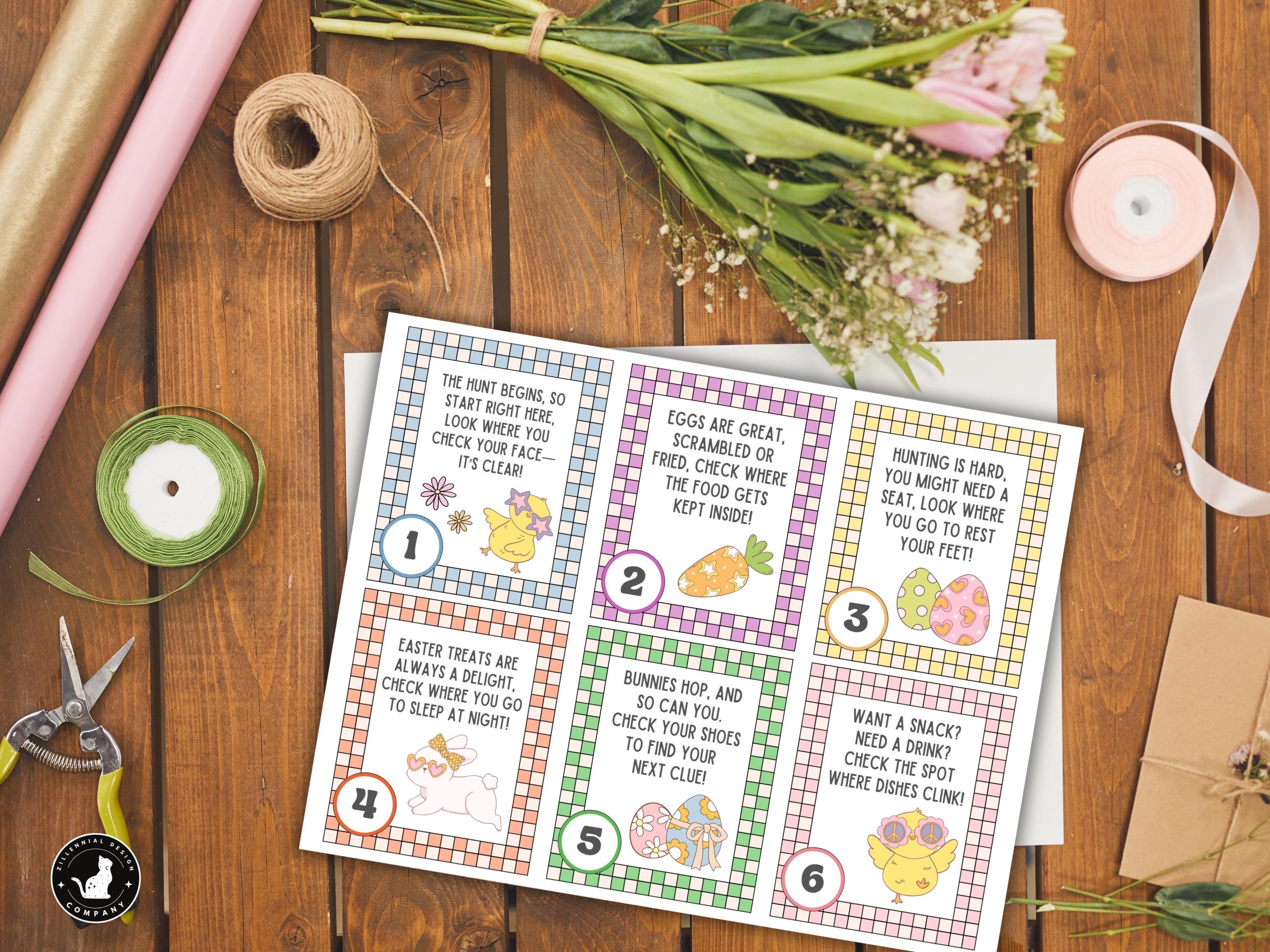 Teen Easter Basket Scavenger Hunt Clues and Instructions Printable ...